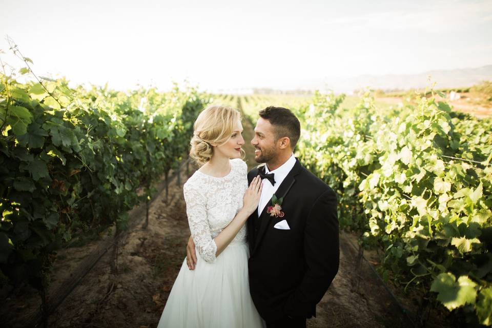 Newlyweds in the field