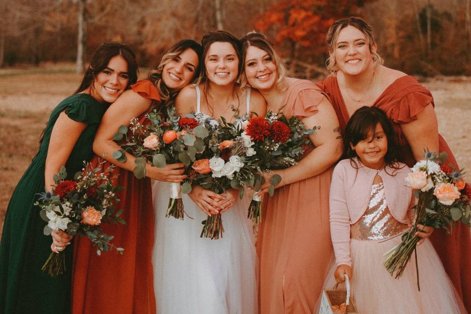 Bridesmaids in Revelry Dresses