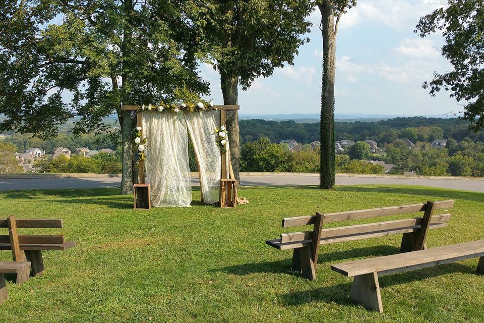 Rustic Wedding Ceremony Set-Up