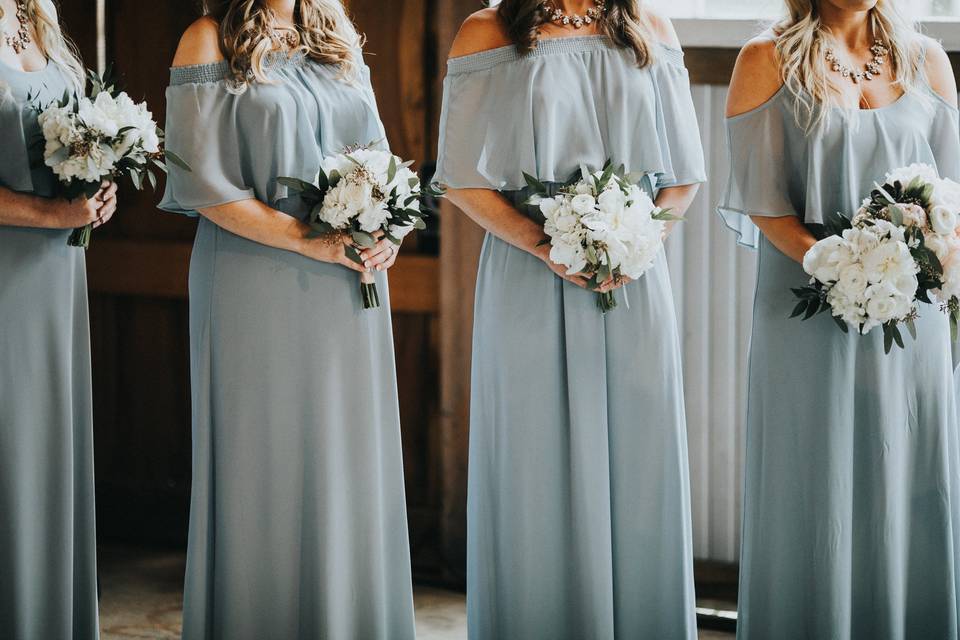 Bridesmaids in Blue