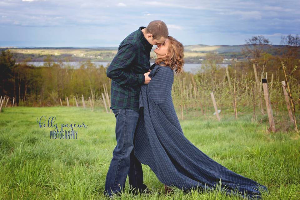 Couple sharing a kiss