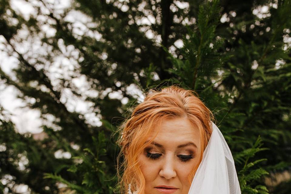 Candid bridal shot