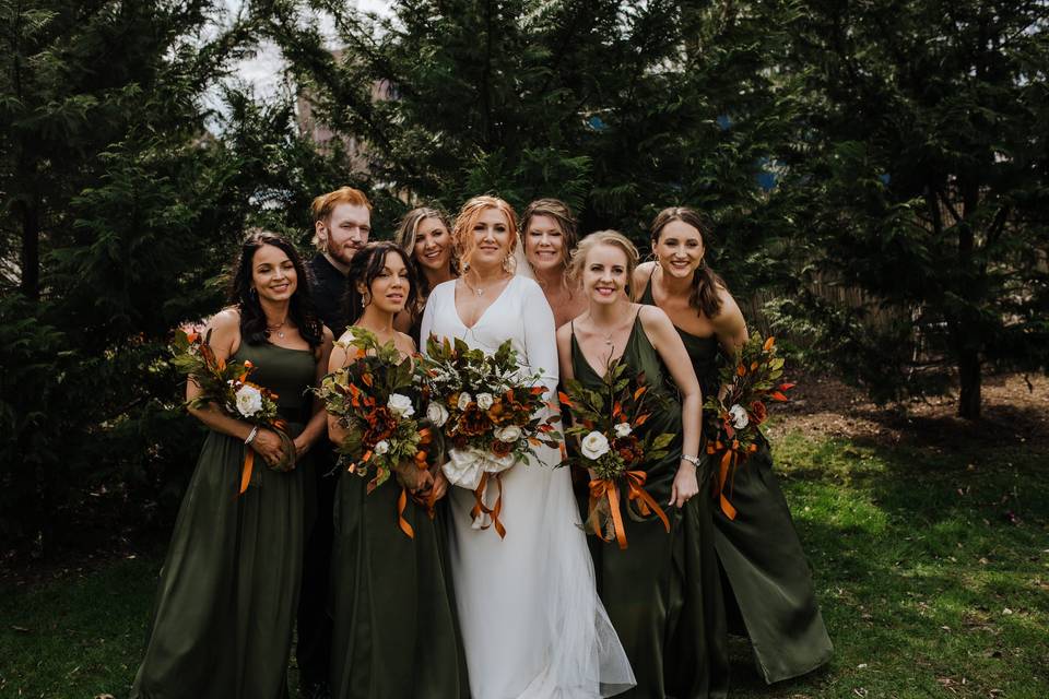Bridal party group photo