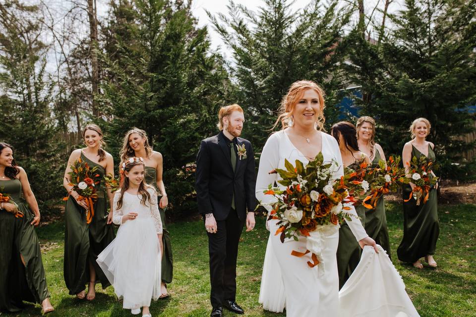 Bridal party shots