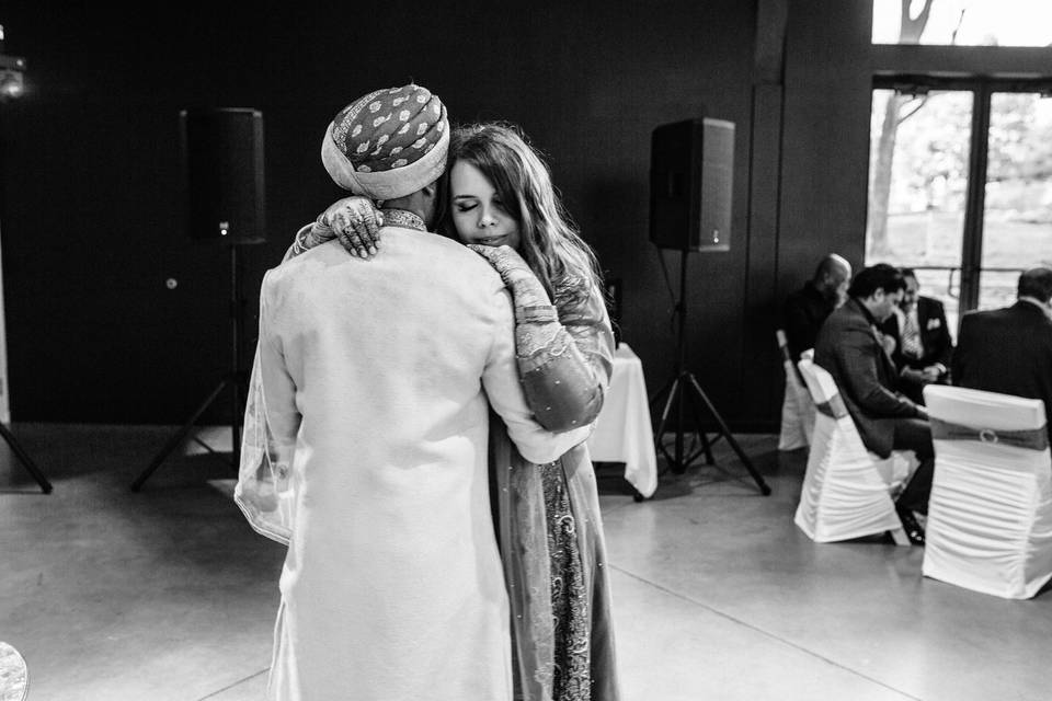 First dance black and white