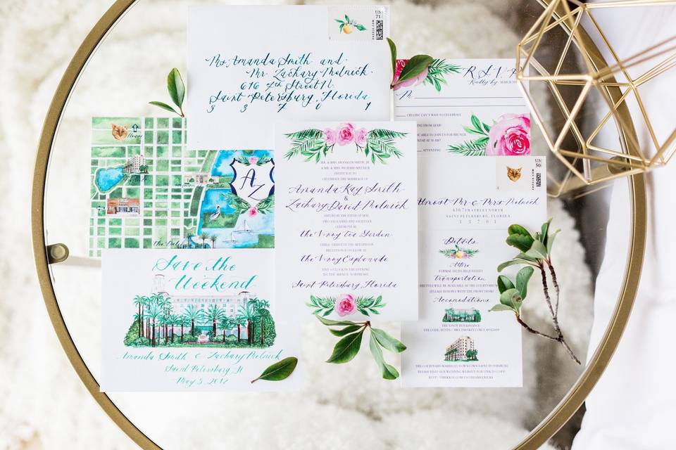 Florida boho vinoy wedding