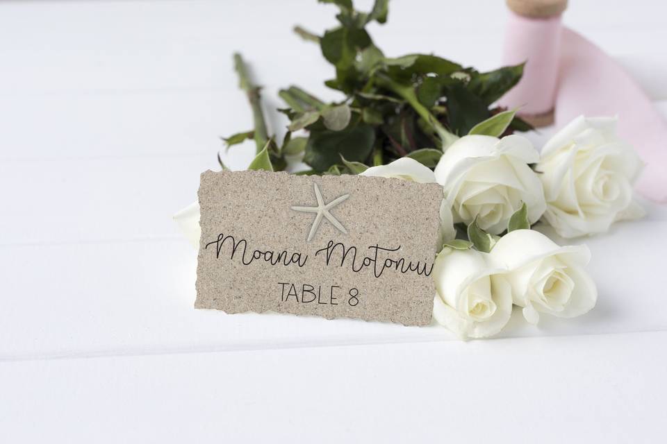 Shoreline place card