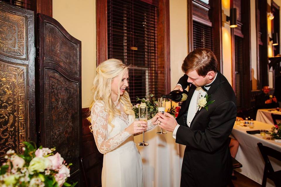 Happy Couple sharing a drink