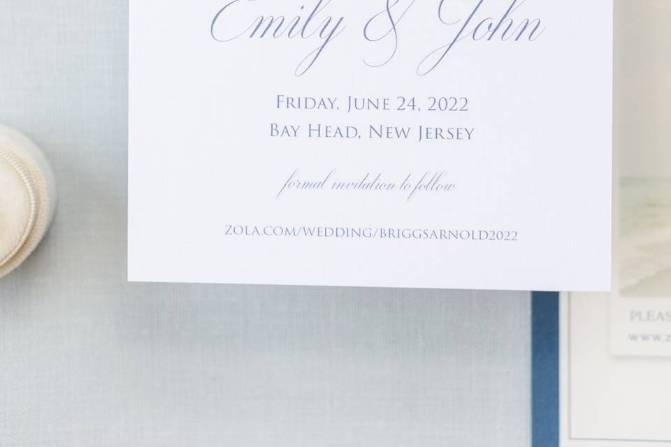 Yacht club save-the-date