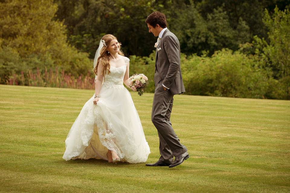 Newlyweds in the field