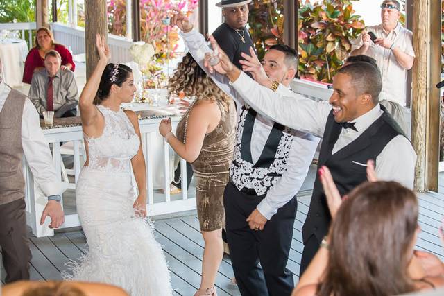 Wedding party dancing