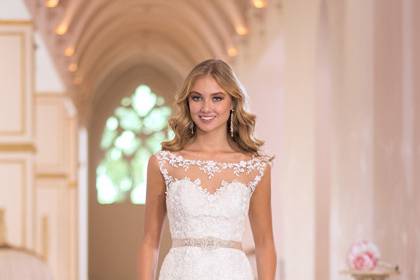 Lace upper wedding dress