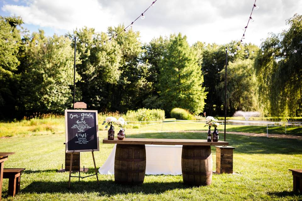 Outdoor cocktail bar