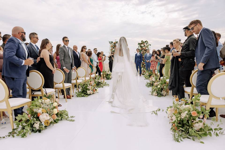 Coastal wedding ceremony