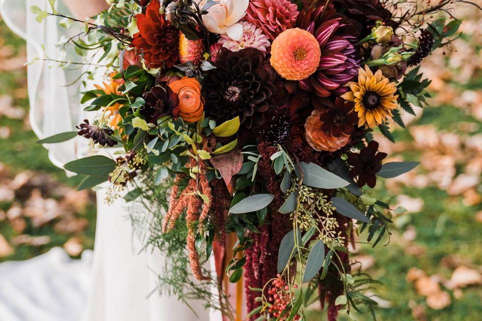 Luxe Low Vase Arrangement, Fernseed