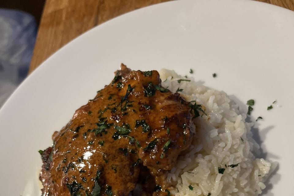Smothered Chicken & Rice