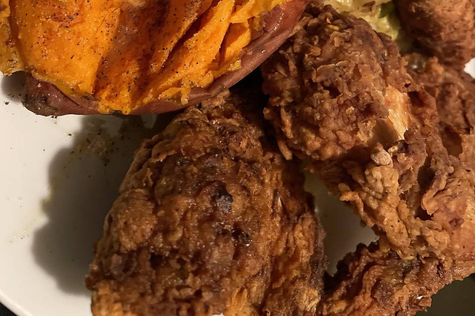 Fried Chicken and Sweet Potato