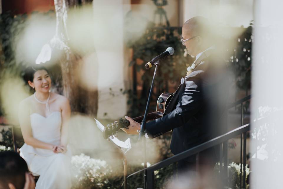 Serenading the Bride