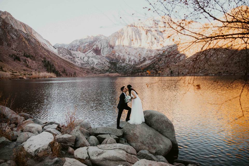 Sunrise lovers at Convict Lake