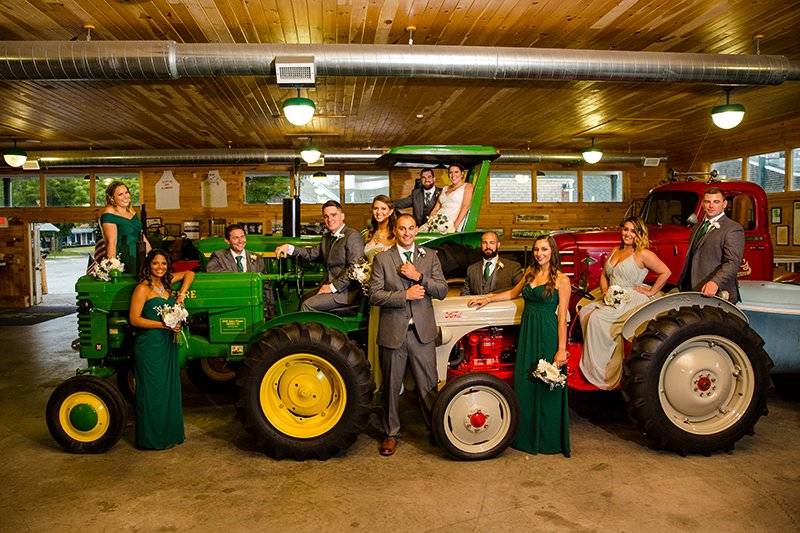 Bridal party at Francis Farm