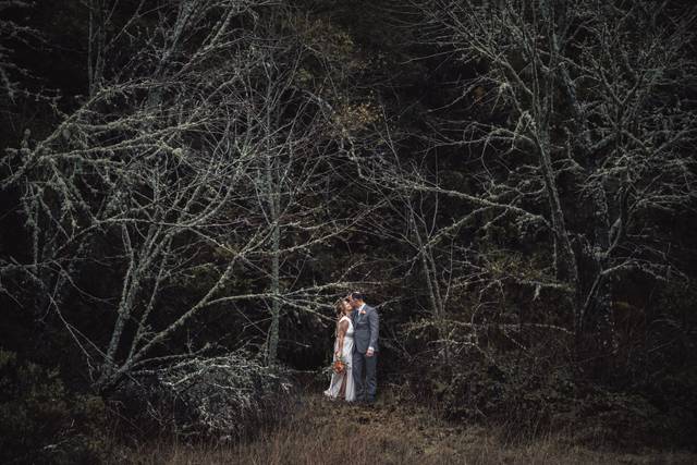 New Years wedding in the rain