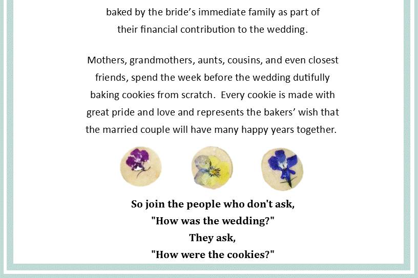 History of the cookie table