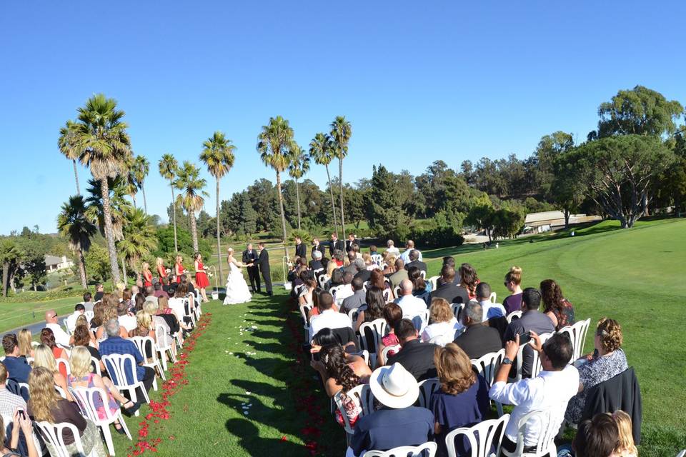 View of the wedding ceremony