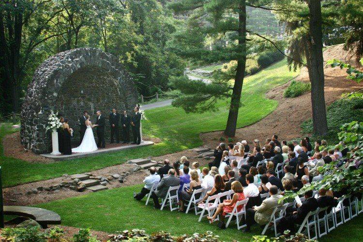 Outdoor wedding ceremony