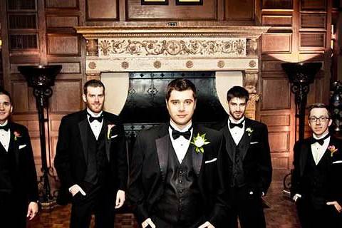 The groom with his groomsmen