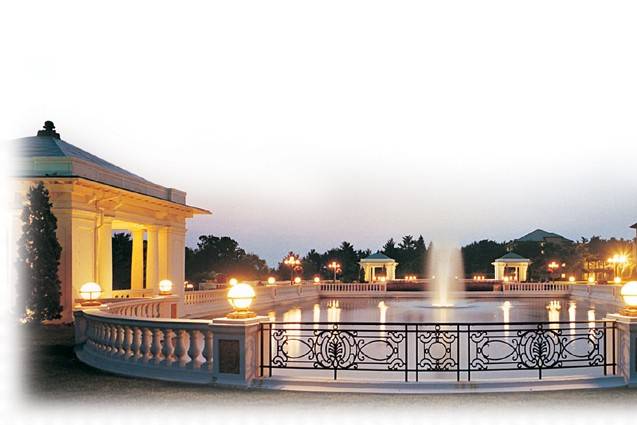 Formal Gardens at Night