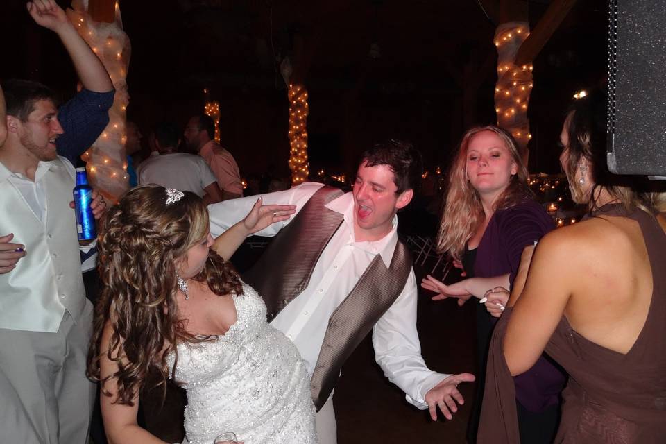 Bride cuts loose!