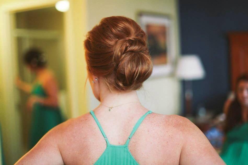 Simple wedding updo