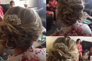 Updo with hair accessory