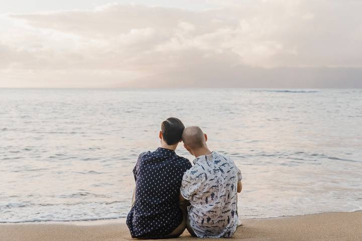 LGBTQ Hawaii Beach Engagement