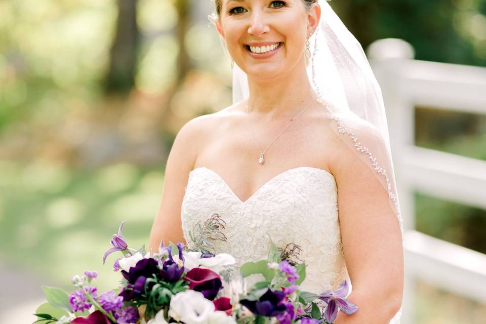 Eggplant bridal bouquet