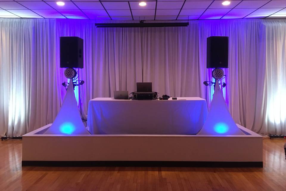 DJ booth setup