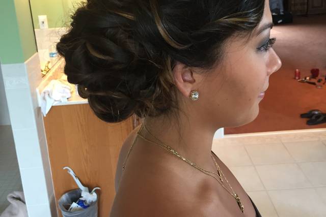 Curled hair