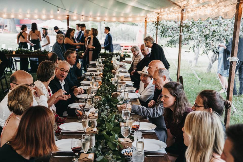 Rustic family style dinner