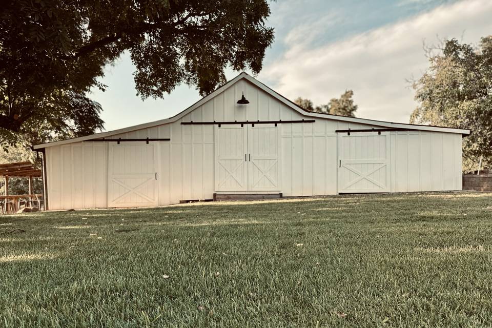 The back of the barn