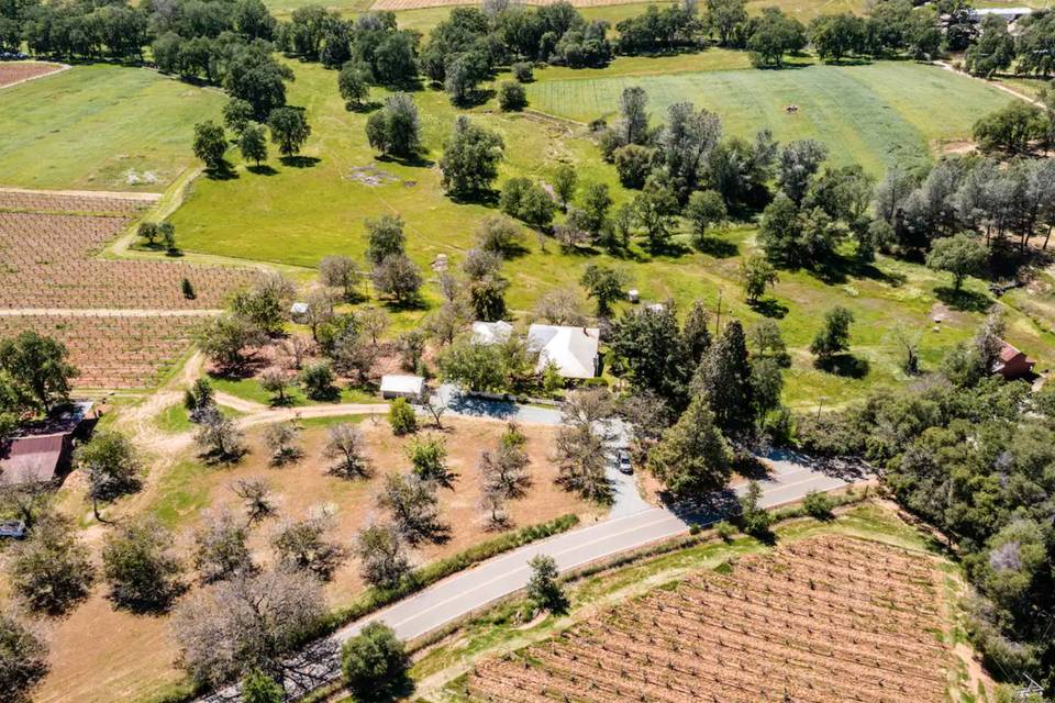 Drone photo of the property