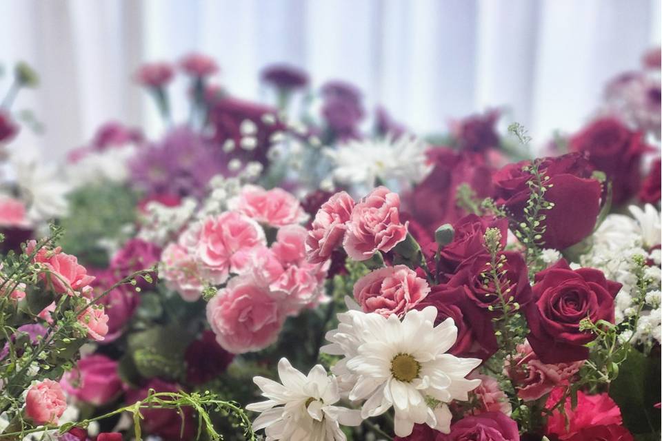 Fresh floral arrangements