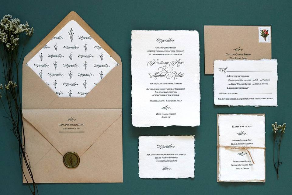 Handmade paper suite