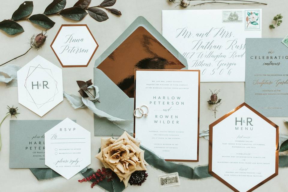 Flat Lay Wedding Details