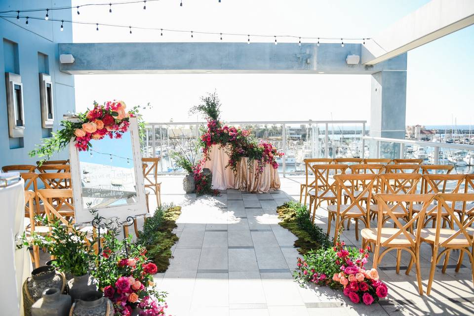 Outdoor ceremony setup