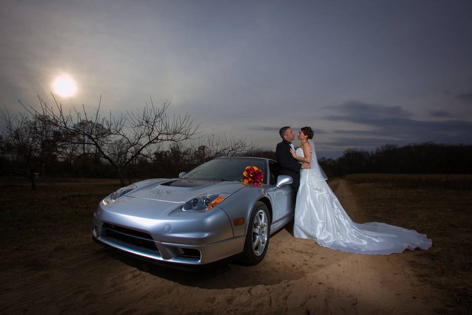 Fast Car Fall Wedding