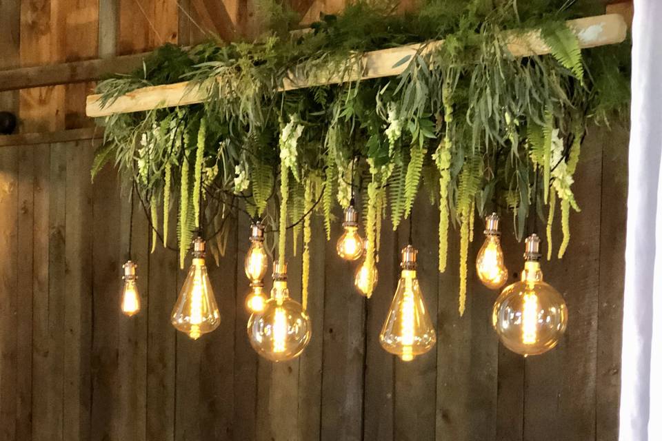 Greenery hanging installation