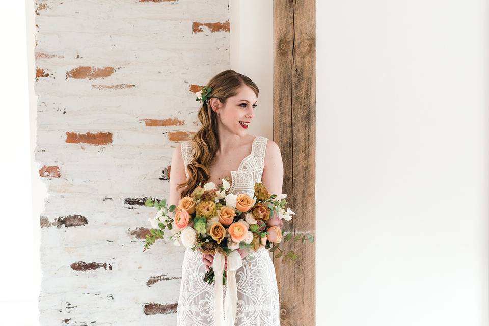 Wedding Bouquet Warm Neutrals