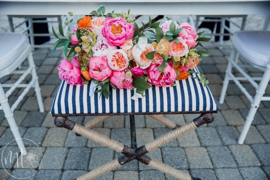 Coral and pink bouquet