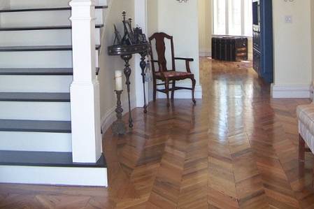 Guests are greeted in the grand hall.