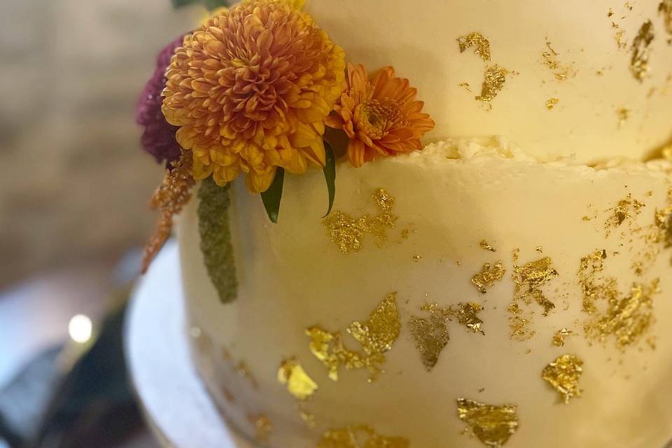 Rustic fall inspired cake